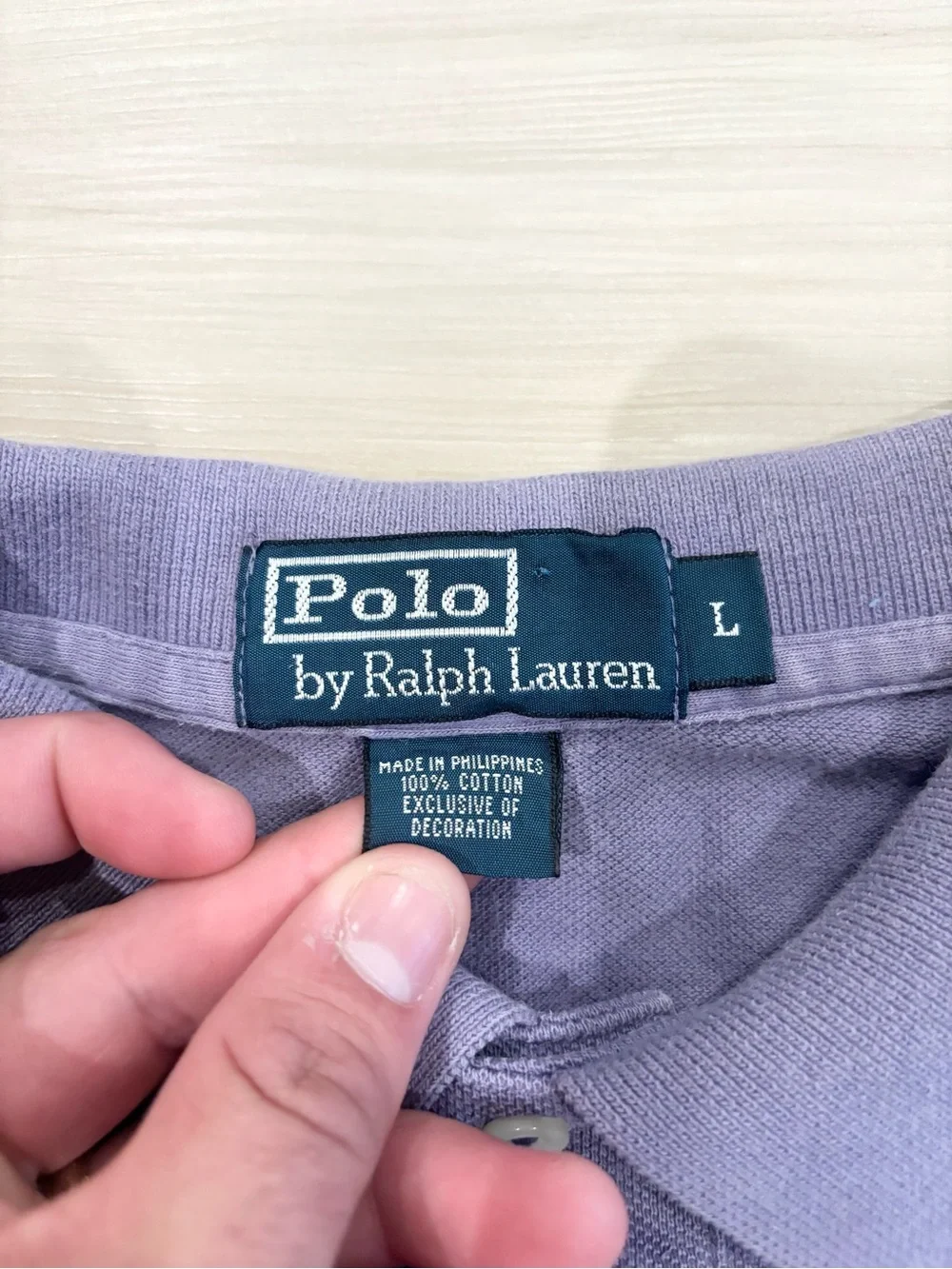 Polo Ralph Lauren Preppy Lavender Long-Sleeve collared Rugby Polo Mens Shirt